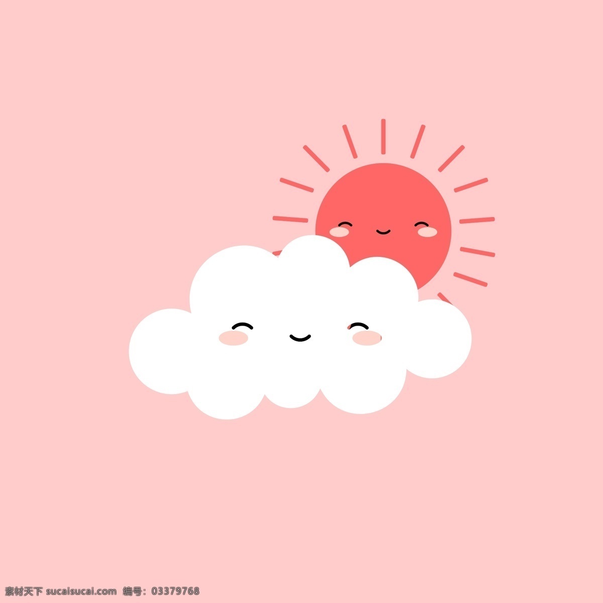 简 笔画 云 多云 元素 简笔画 天气 卡通 可爱 晴天