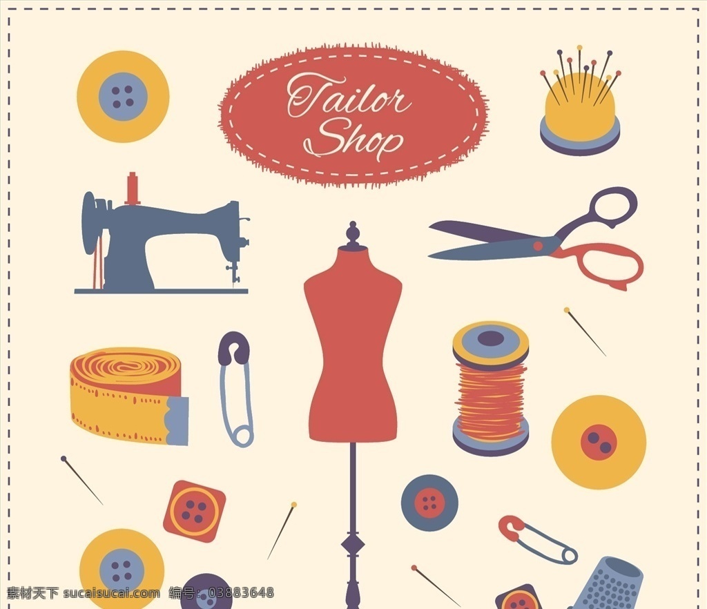 裁缝店 剪刀 按钮 缝纫 裁缝 机械 时装 工艺品 饰品 图标 高清 源文件