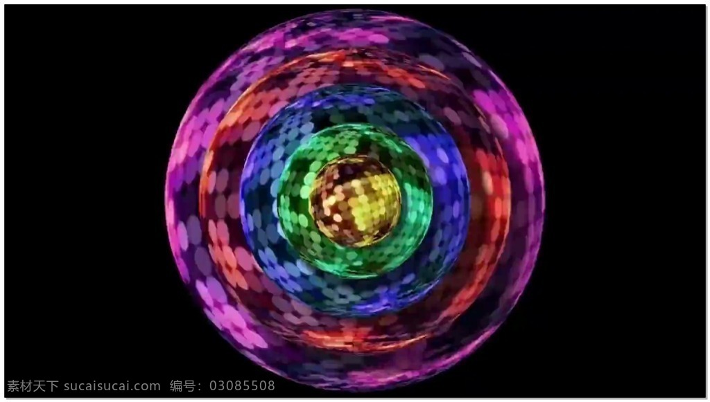 能量 球 动感 光线 视频 能量球 紫色 红色 粉色 黄色