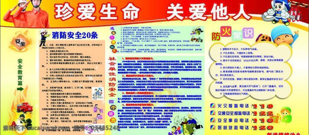 防火常识 消防 安全 四 能力 消防卡通图片 宣传版报 展板模板 展板素材 消防安全版报 条 逃生自救能力 消防战士 矢量 其他展板设计