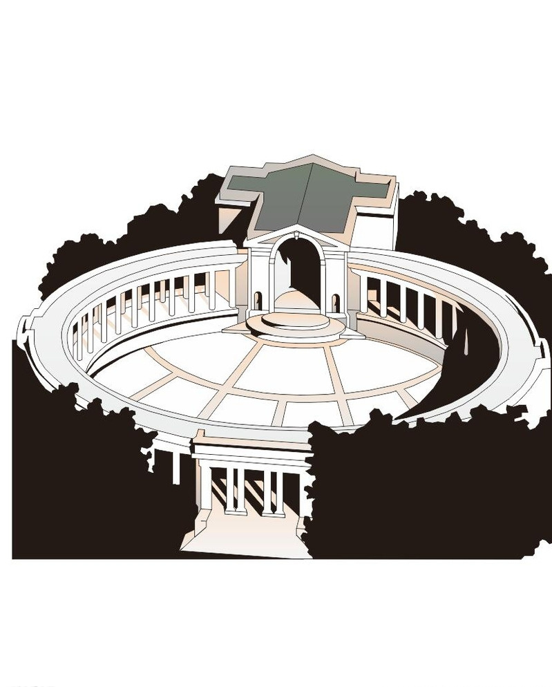 圆形建筑 建筑 风景 风光 旅行 欧洲 意大利 罗马 神庙 人文 古建筑 古迹 矢量自然景观 自然景观 人文景观 白色