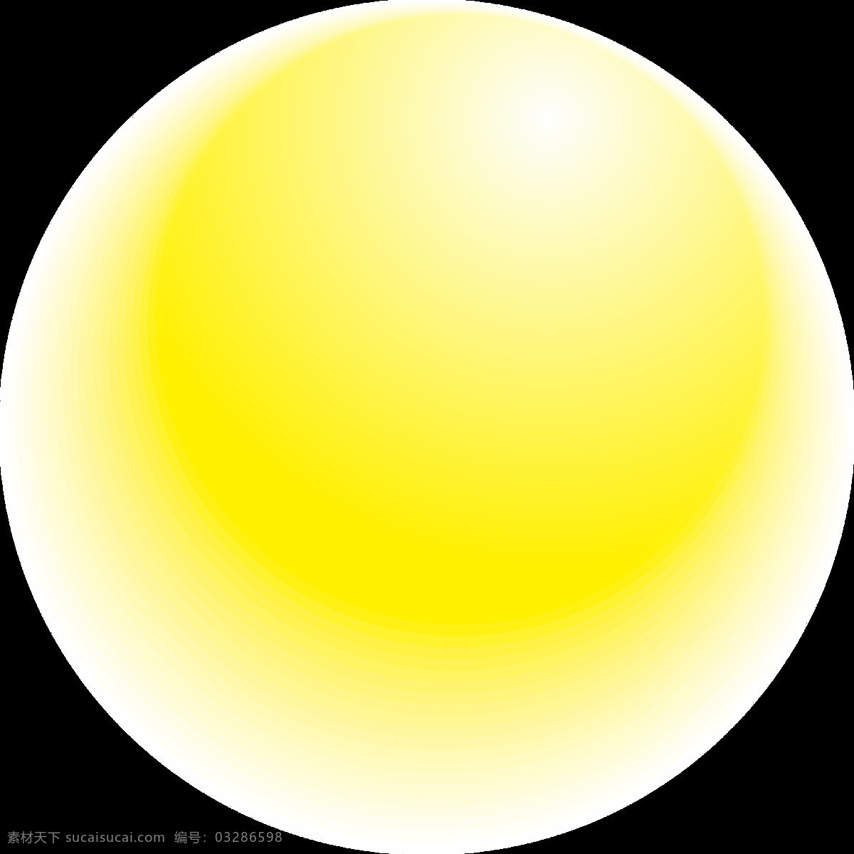 黄色水晶球 黄色球 水晶球 透明球 png球 球 3d设计