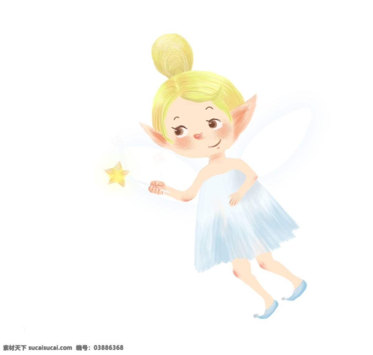 美丽的仙女卡通人物贴纸插画图片素材_ID:406985770-Veer图库