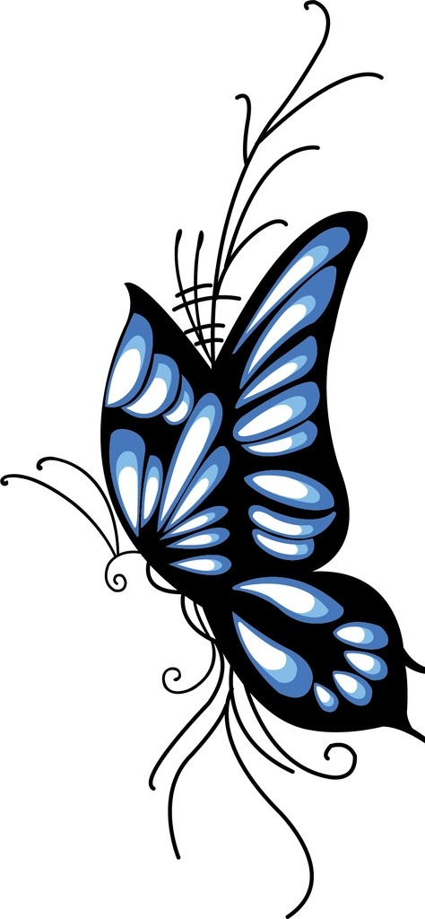 蝴蝶矢量图 蝴蝶造型 蝴蝶印花 多彩蝴蝶 动物卡通