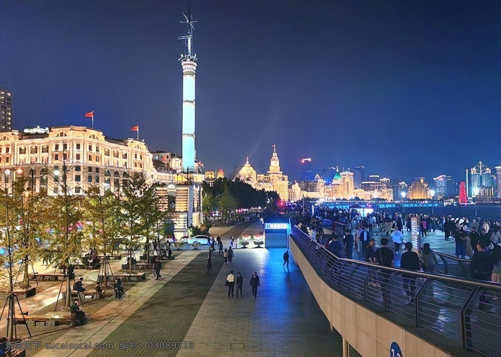 上海夜色 上海 夜晚 人流 东方明珠 行人 旅游摄影 国内旅游