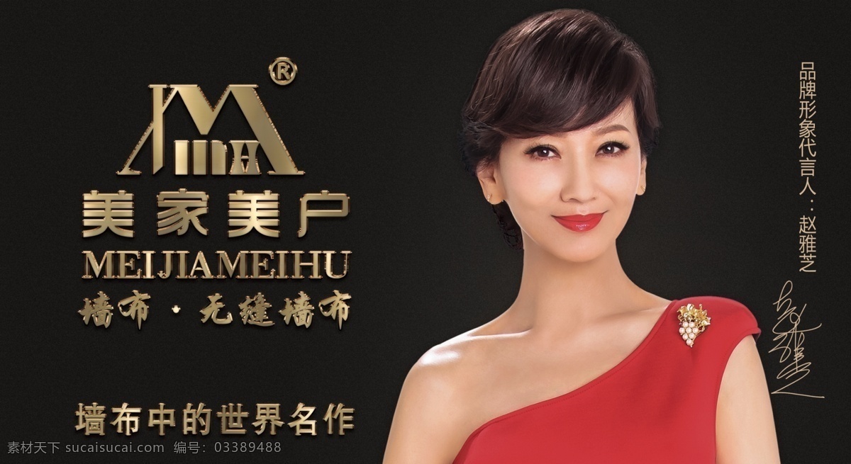 美家美户吊旗 美家美户 标志 墙布 赵雅芝 招贴设计