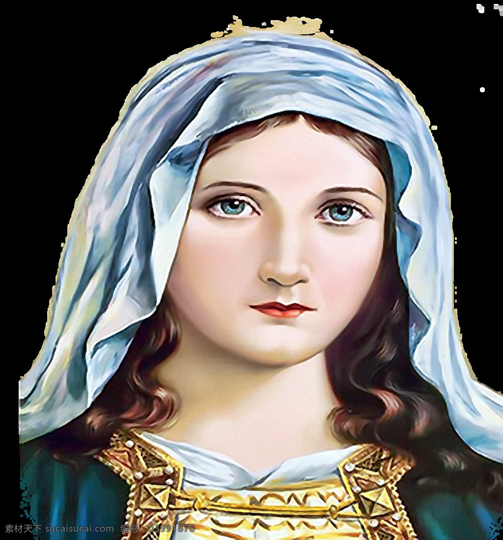手绘 年轻 圣玛丽 免 抠 透明 圣母 玛利亚 白描 高清 壁画 抱 耶稣 圣母像 手绘圣母像 耶稣他娘像 圣母油画像