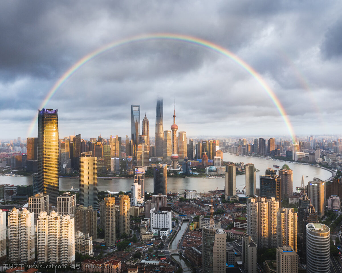 上海的台风天 上海 中国 航拍 风景 陆家嘴 城市 旅游摄影 国内旅游