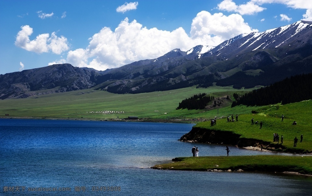 美丽 赛里木湖 湖水 赛里木 雪山 美景 天山 旅游摄影 国内旅游