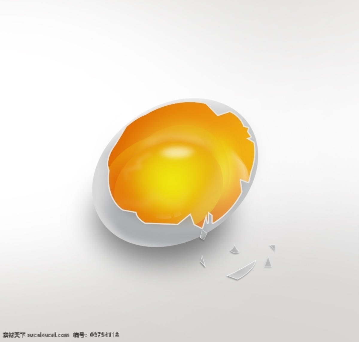 鸡蛋分层 蛋黄 蛋清 碎鸡蛋