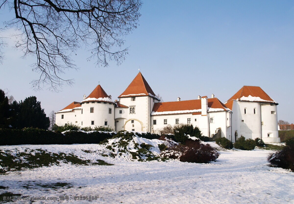 美丽 古城堡 建筑 瓦拉丁 白色城堡 白色 城堡 古堡