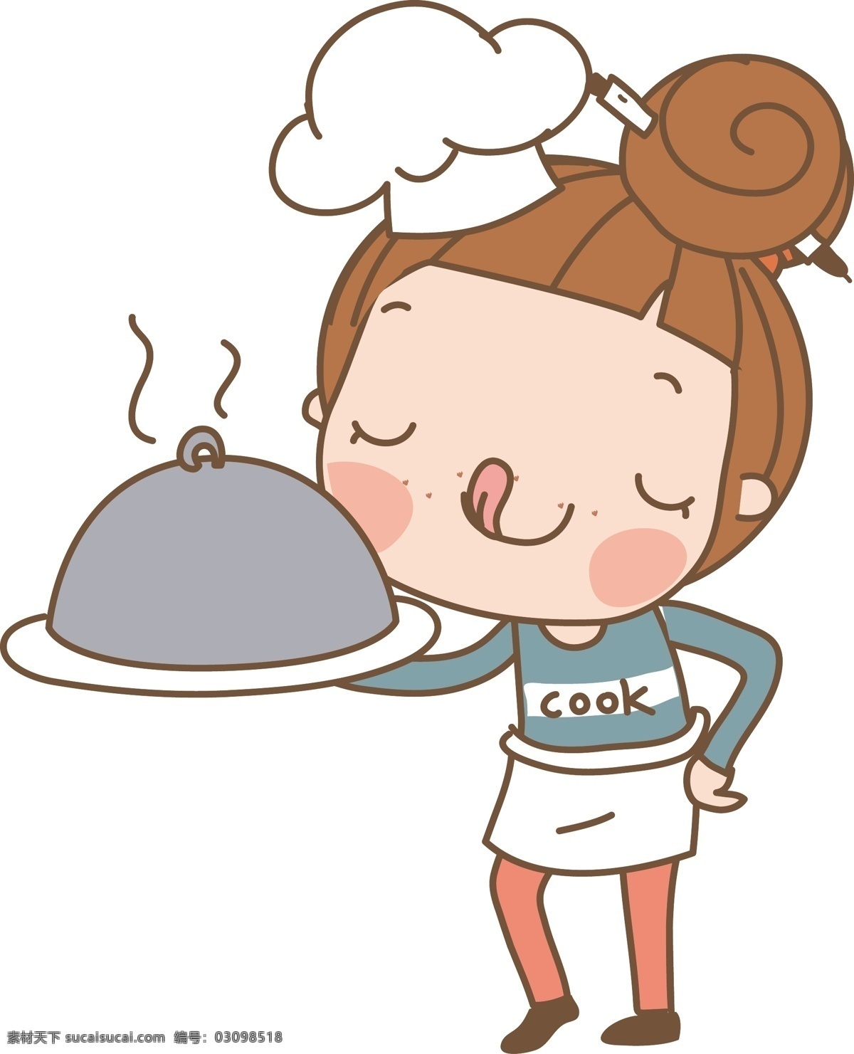 上菜 服务员 卡通女孩 卡通人物 女孩 儿童 卡通 儿童插画 插画 创意 卡通插画 创意设计 时尚 印花 图案设计 t恤印花 卡通设计 矢量