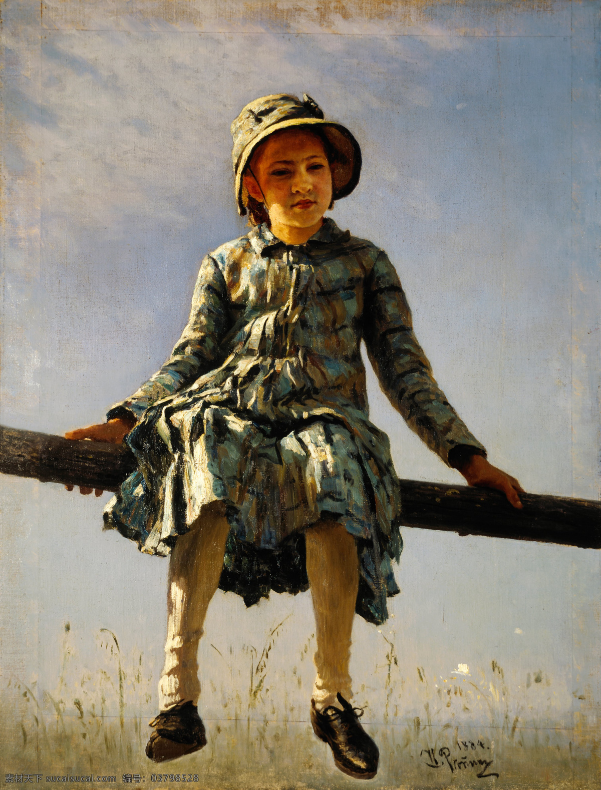 蜻蜓 肖像 女孩 列宾作品 俄罗斯油画 油画艺术 名画 绘画书法 文化艺术
