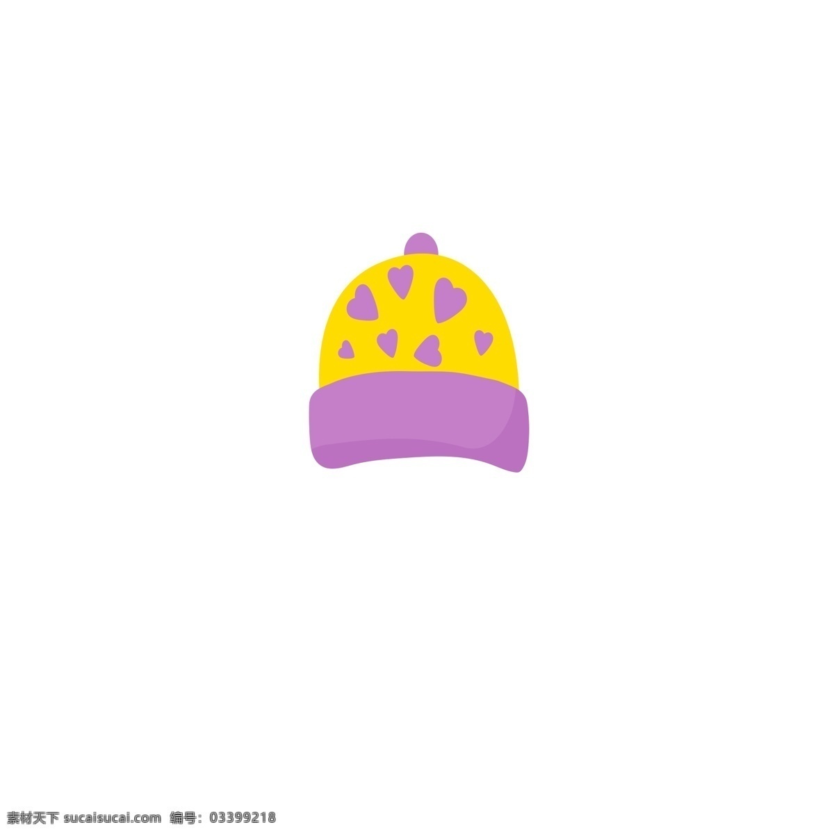 儿童 幼儿 冬季 保暖 爱心 毛线帽 紫色 桃心 翻边 冬天 暖和