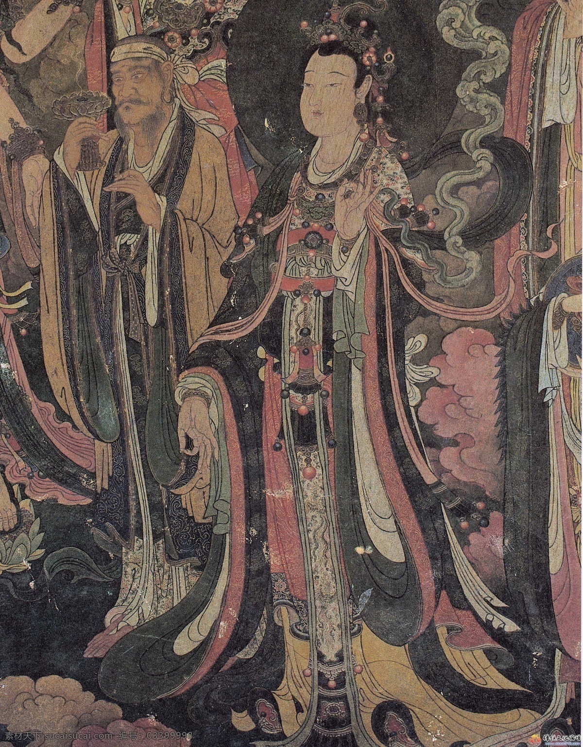 法海 寺 壁画 设计素材 中国古典 壁画世界 书画美术 灰色