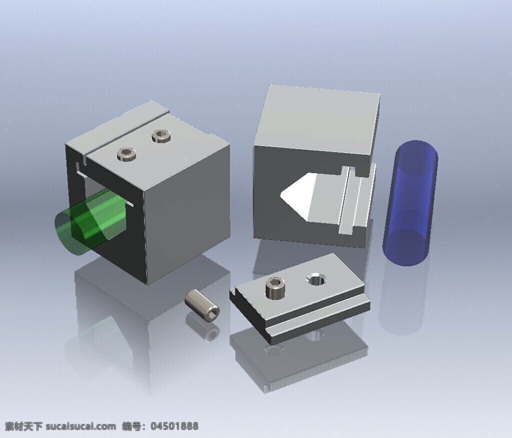 小 v 型 块 迷你 3d模型素材 电器模型