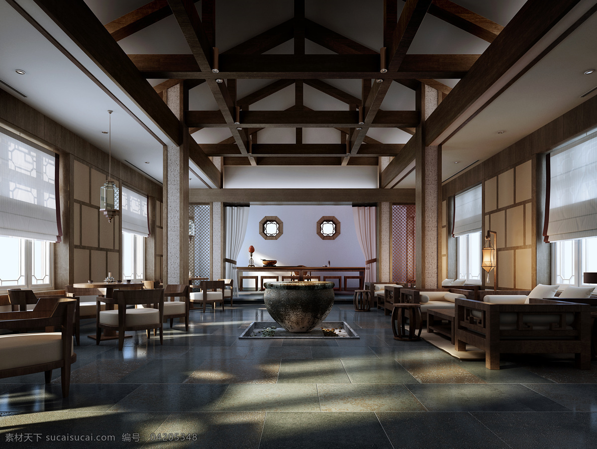 中式 茶 餐厅 茶室 环境设计 室内设计 室内装潢 设计素材 模板下载 中式茶餐厅 家居装饰素材