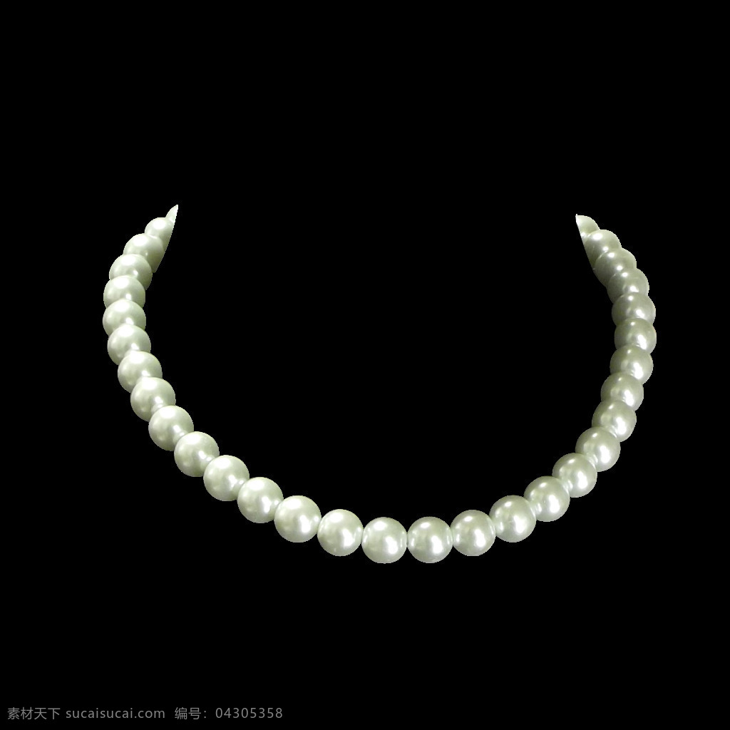 白色 珍珠 项链 元素 png元素 免抠元素 饰品 透明素材 珠宝