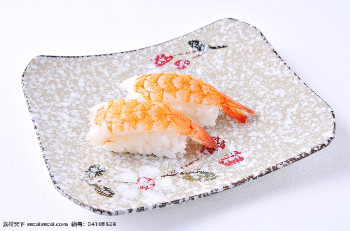 熟虾寿司 高清 有背景 餐饮 寿司 png格式 白色