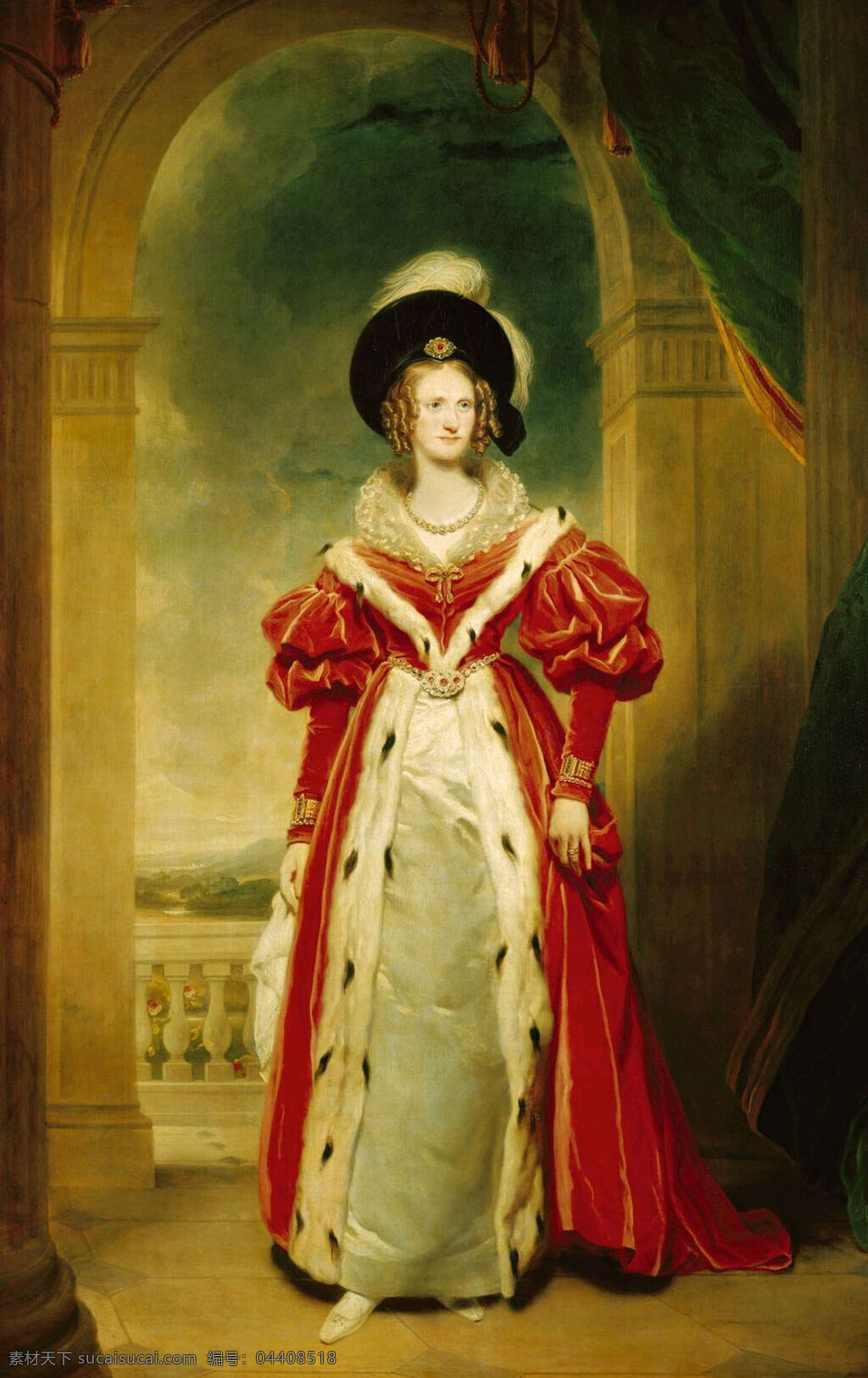 英国 王后 亚德 拉 伊德 贵妇 绘画书法 文化艺术 布伦瑞克 沃尔芬 比特 公主 19世纪油画 家居装饰素材