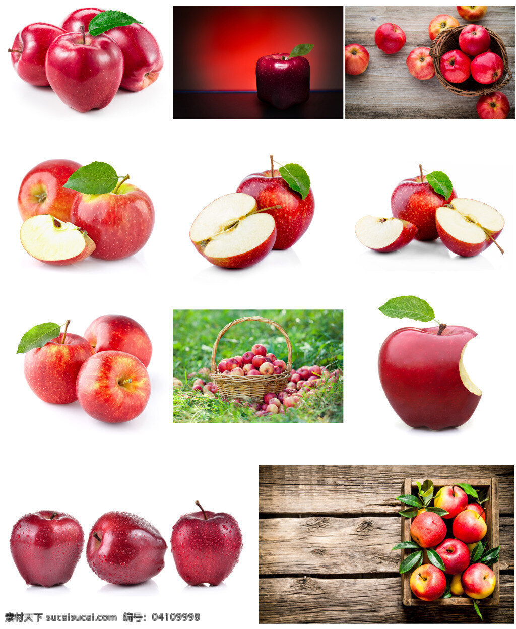 红色苹果 水果 红色 苹果 白色