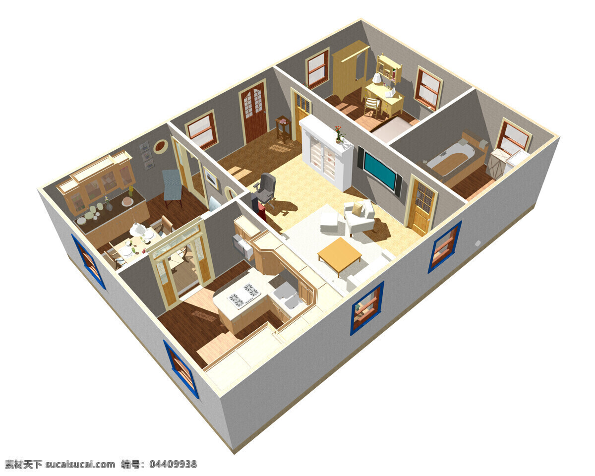 3d 房子 内部 构造 3d渲染房子 房子模型 建筑设计 楼房 内部构造 环境家居