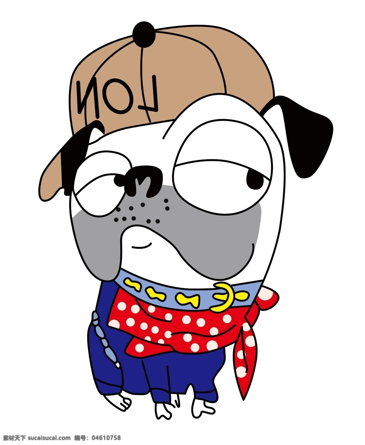 卡通狗图片 卡通 帽子狗 可爱 烫画 印花 好图共享 动漫动画 动漫人物