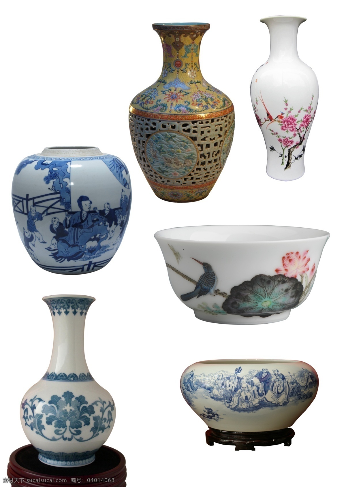 瓷碗 古代瓷瓶 古典 瓷器 古典花瓶 各种瓷器 古代瓷器 psd源文件