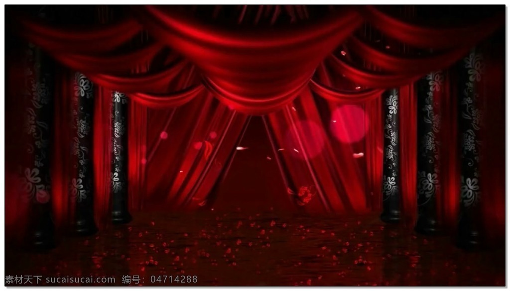 中国 红 视频 红色 戏台 喜庆 视频素材 动态视频素材