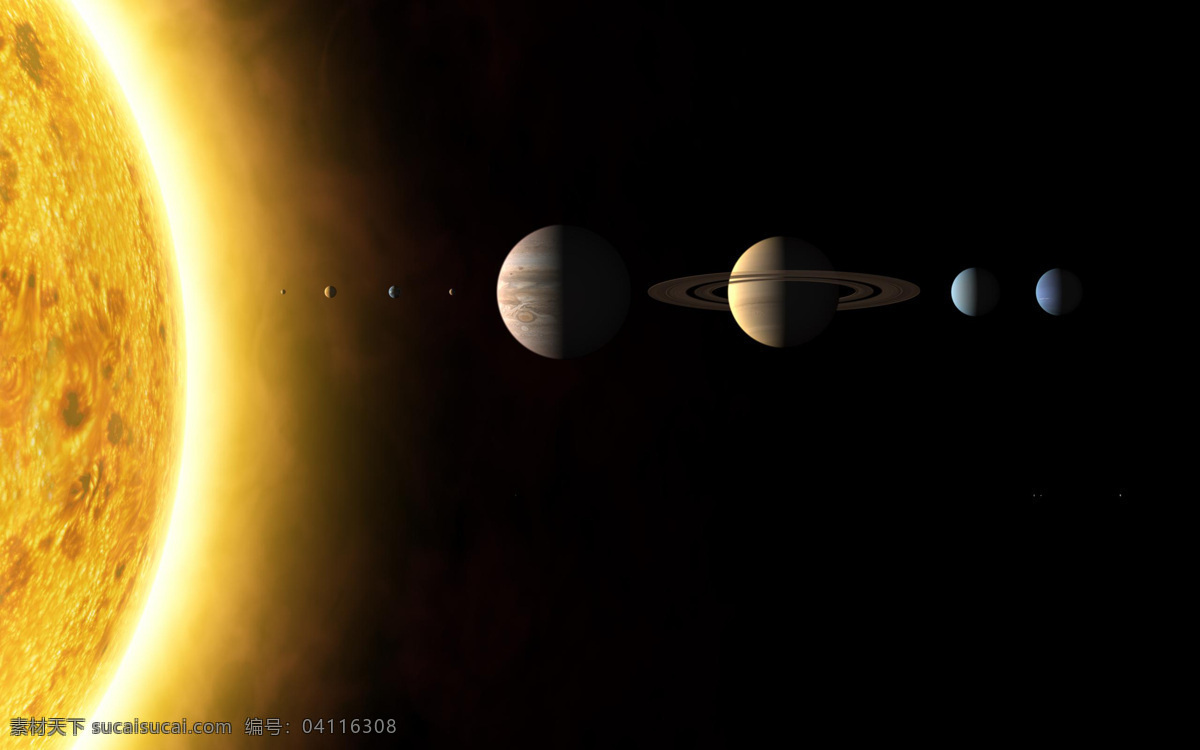 金黄 太阳 地球 科幻 星球 宇宙 背景图片