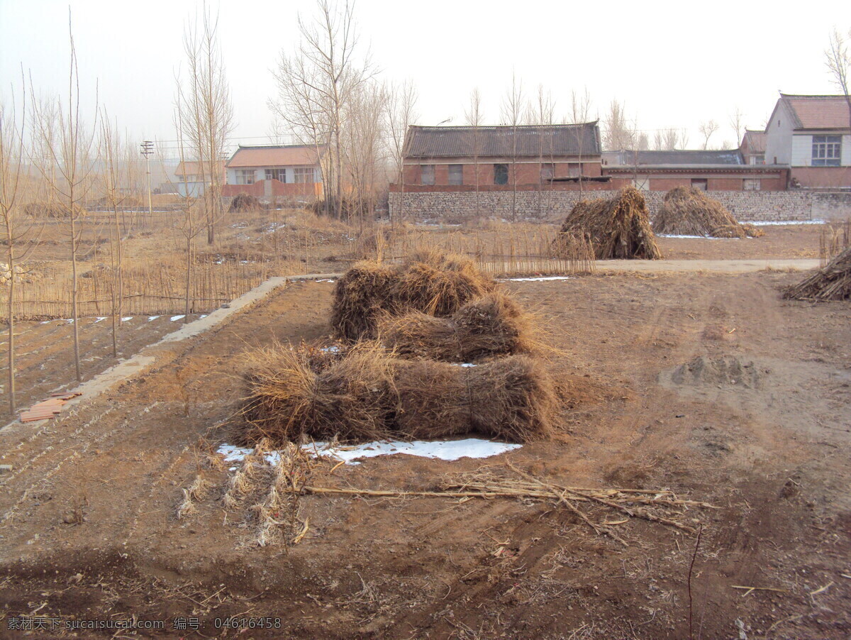 2010年 村庄 稻草 房子 国内旅游 过年 家 旅游 乡间 乡下 农村 茅草 瓦房 雪 旅游摄影 节日素材 2015 新年 元旦 春节 元宵