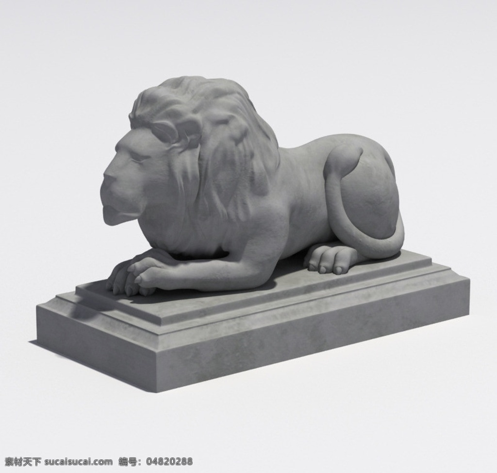 狮子 雕像 单体模型 雕刻 vray模型 高品质模型 max模型 重 制版 单体 模型 合 辑 室内模型 3d设计模型 源文件 max