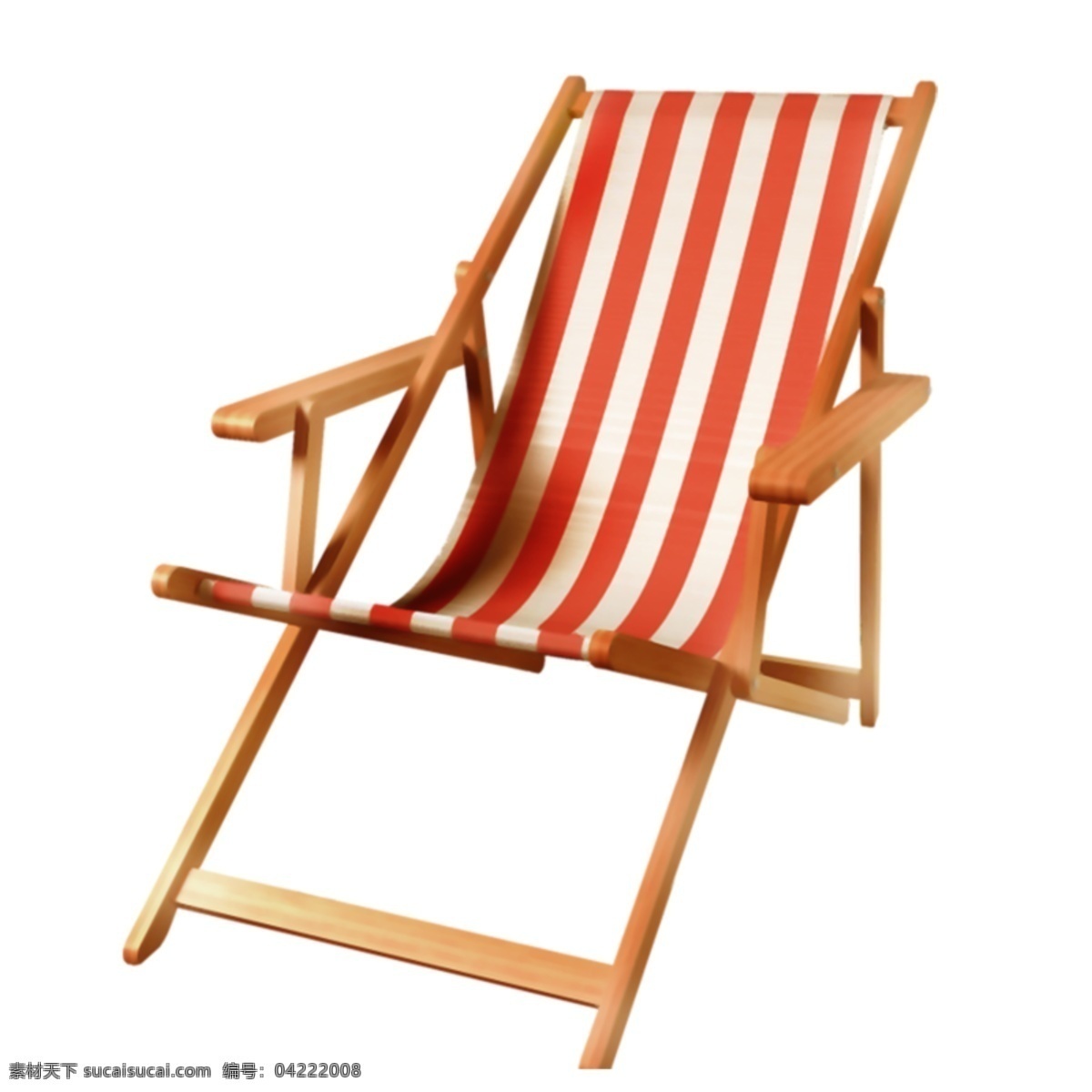 沙滩椅 椅子 懒人椅 木头椅 卡通 动漫风 分层