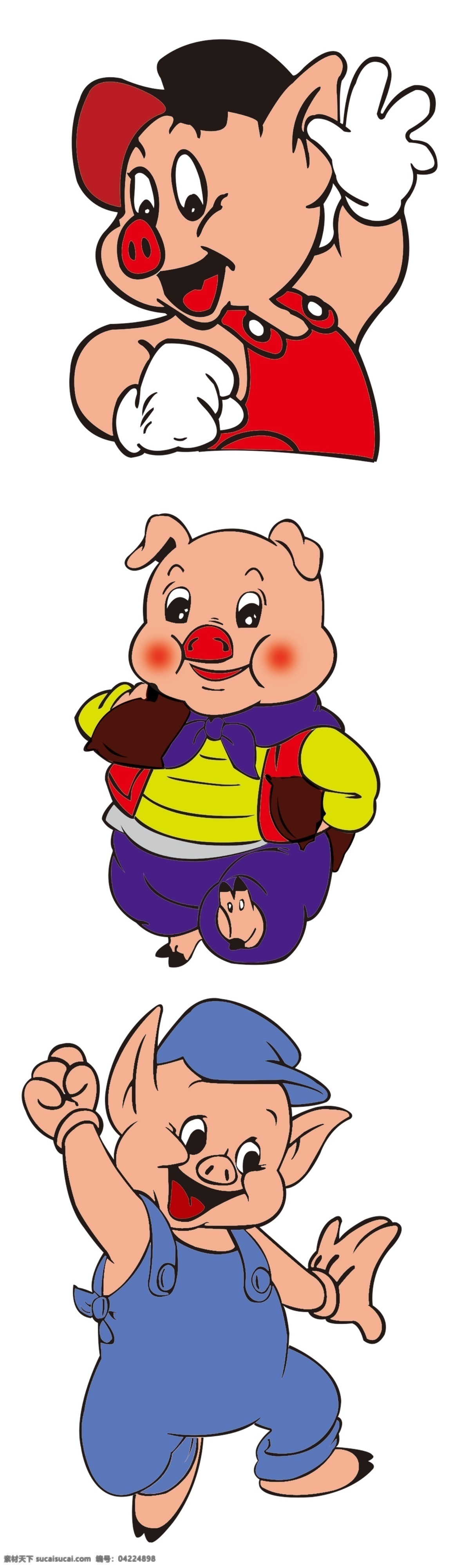 卡通动物 猪 卡通猪 小猪 猪图案 卡通小猪 可爱小猪 卡通 可爱 动物小猪 动物 卡通设计 多个小猪 多种猪 分层