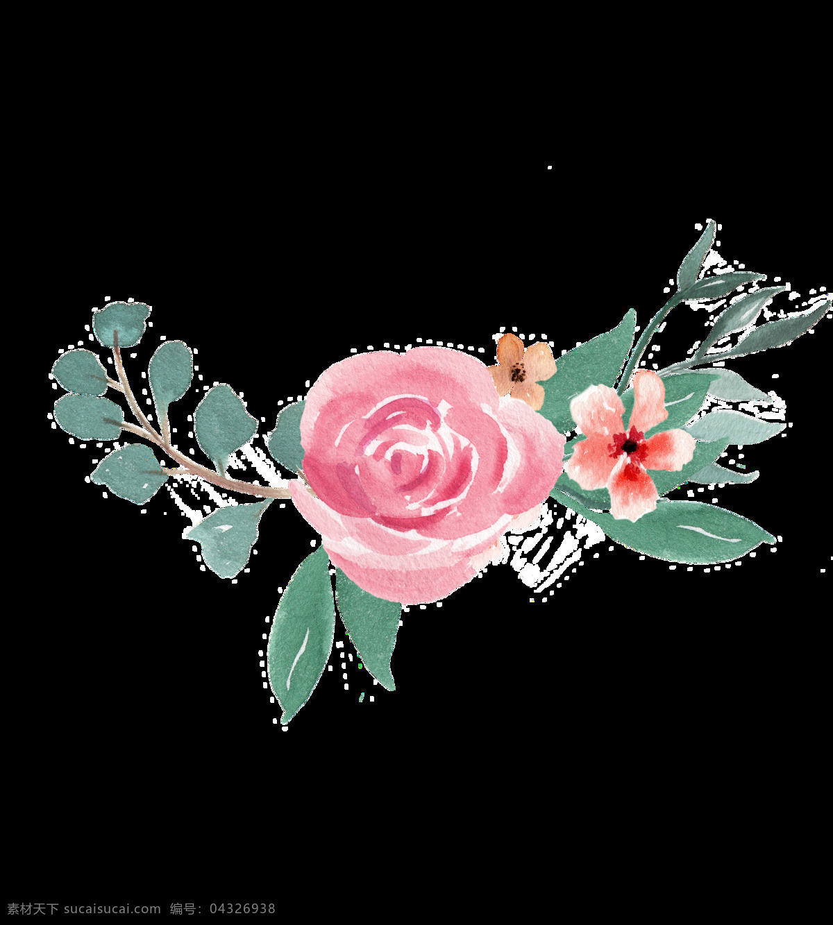 婚礼 贺卡 装饰 花卉 透明 设计素材 背景素材