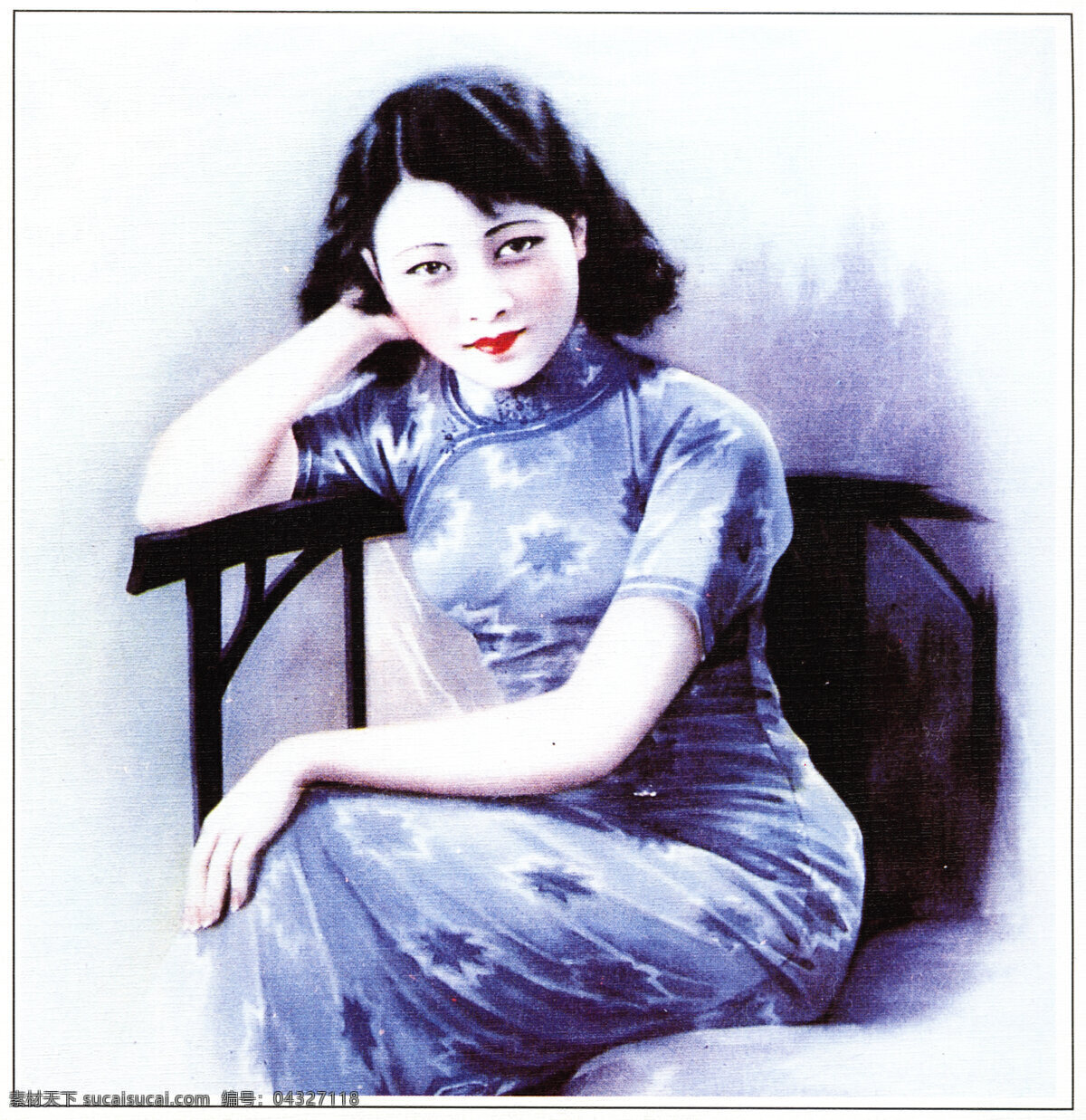 月份牌美女 老上海 经典怀旧 月份牌 美女 绘画 文化艺术 绘画书法 设计图库