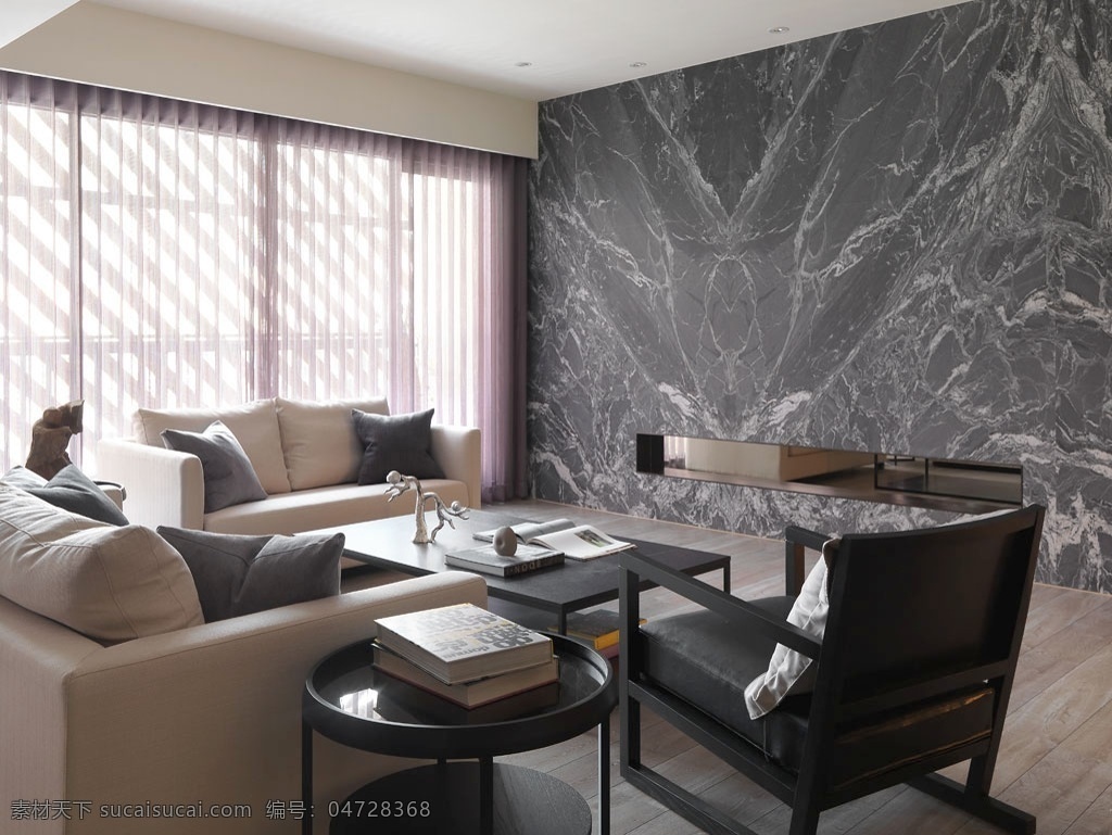 现代 客厅 灰色 花纹 背景 墙 室内装修 效果图 客厅装修 灰色背景墙 方形茶几 皮质沙发