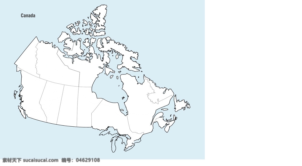 加拿大 地图 矢量