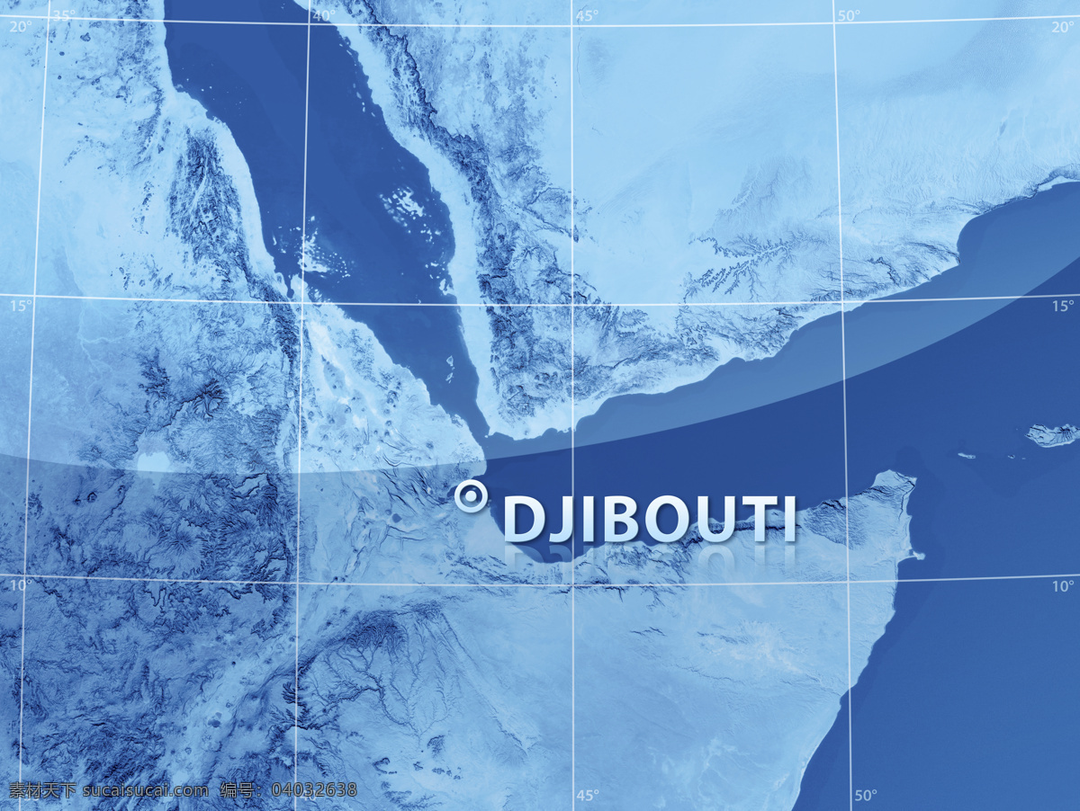 吉布提 地图 吉布提地图 蓝色地图 地图模板 经线 纬线 经度 纬度 地图图片 生活百科