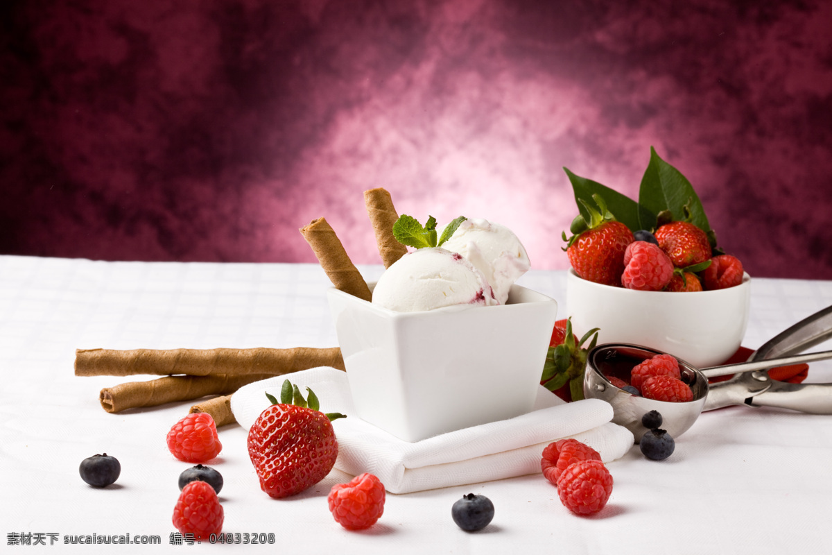 草莓冰淇淋 红色