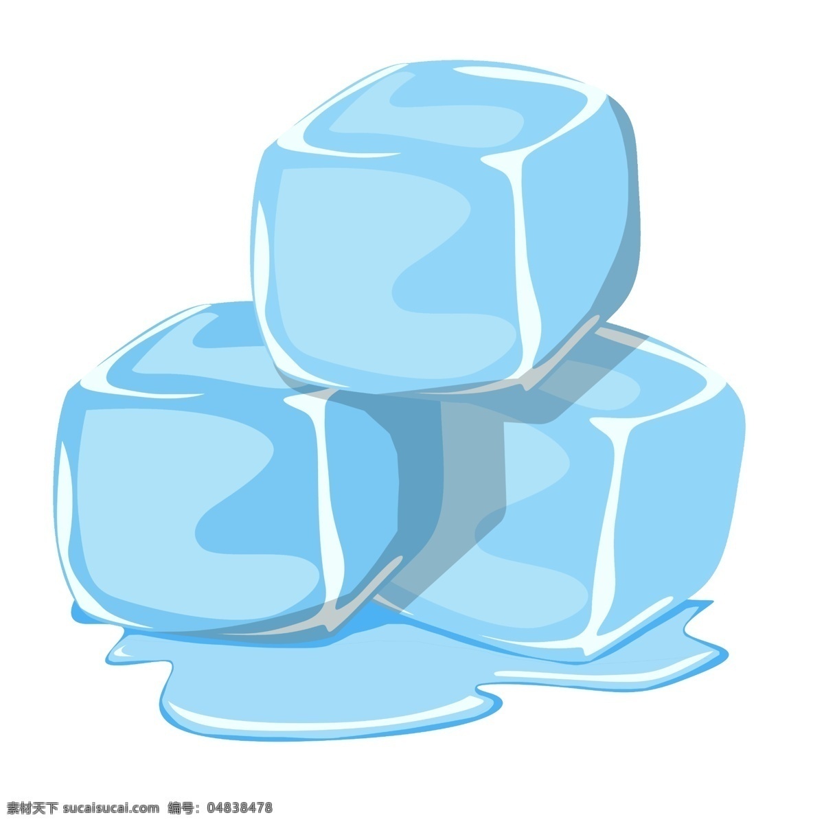 三块蓝色冰块 蓝色冰块 冰块 冰