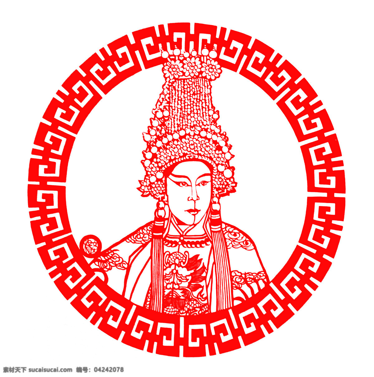 剪纸人物 剪纸 人物 民间艺术 红色 图案 中国文化 传统文化 文化艺术