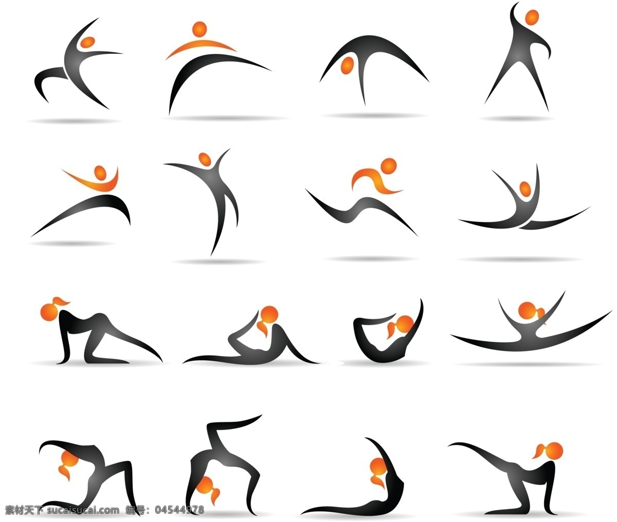 体操 动作 演示 图 矢量 步骤 剪影 建模 图形 小人 行动 瑜伽 图形演示 矢量图 其他矢量图