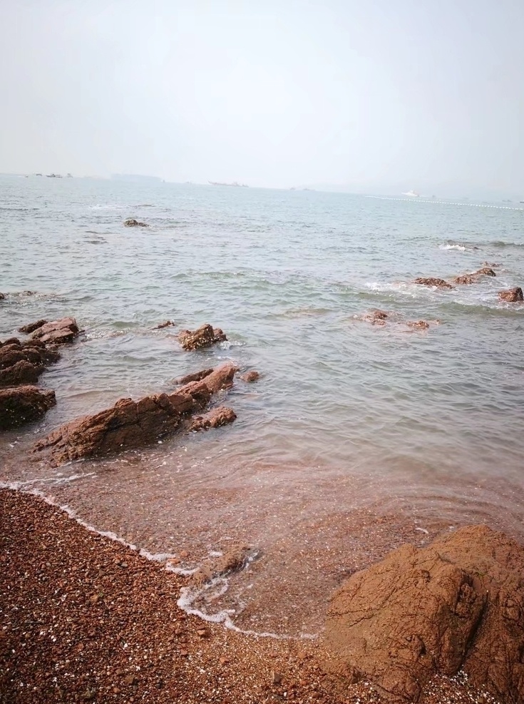 沙滩 海水 沙子 海浪 海天一色 自然景观 自然风景