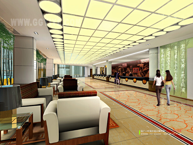 服务 大厅 3d 模型 3d模型 沙发茶几 室内设计 服务大厅 3d模型素材 室内装饰模型