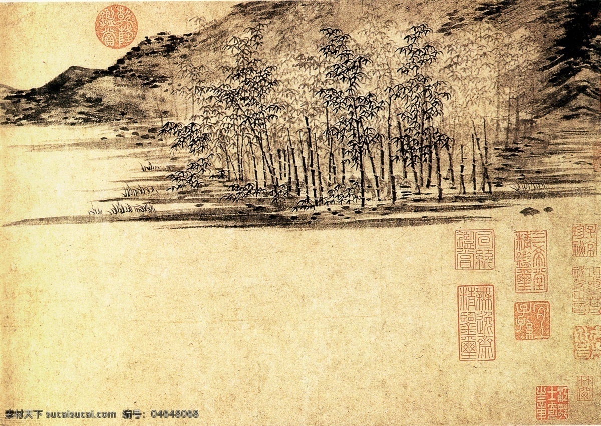 古典 山水 名画 水墨画 山水名画 风景写意画 国画 中国画 绘画艺术 装饰画 挂画 书画文字 文化艺术