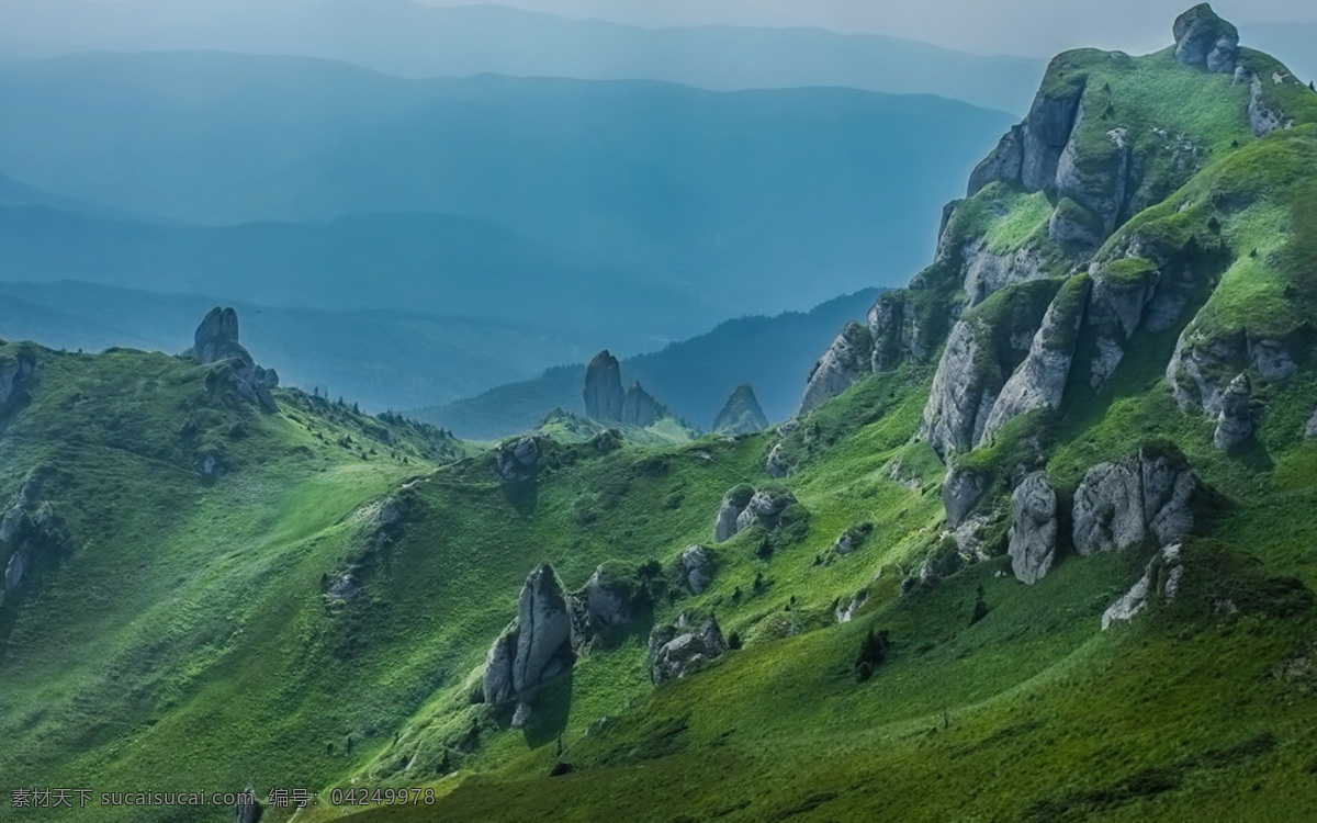 景色 山川 青山 蓝天 连绵 风景 旅游摄影 国外旅游