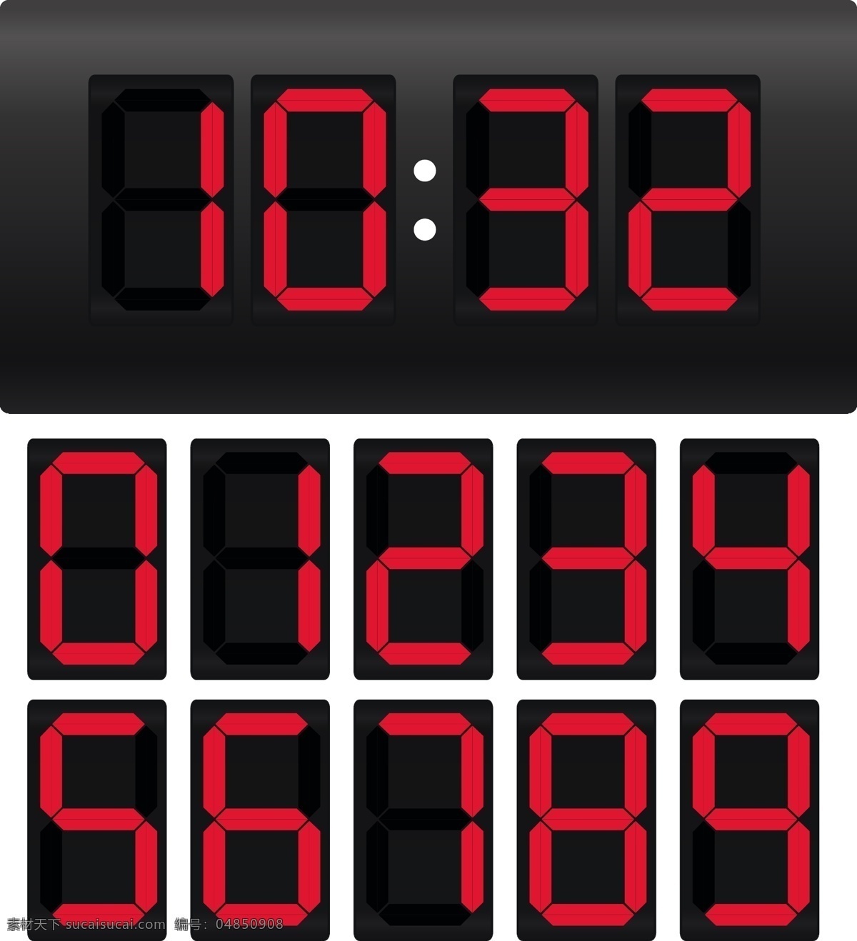 矢量 数字 设计素材 矢量数字 艺术字 艺术数字 数字设计 计数器 时钟数字 书画文字 文化艺术 矢量素材 黑色