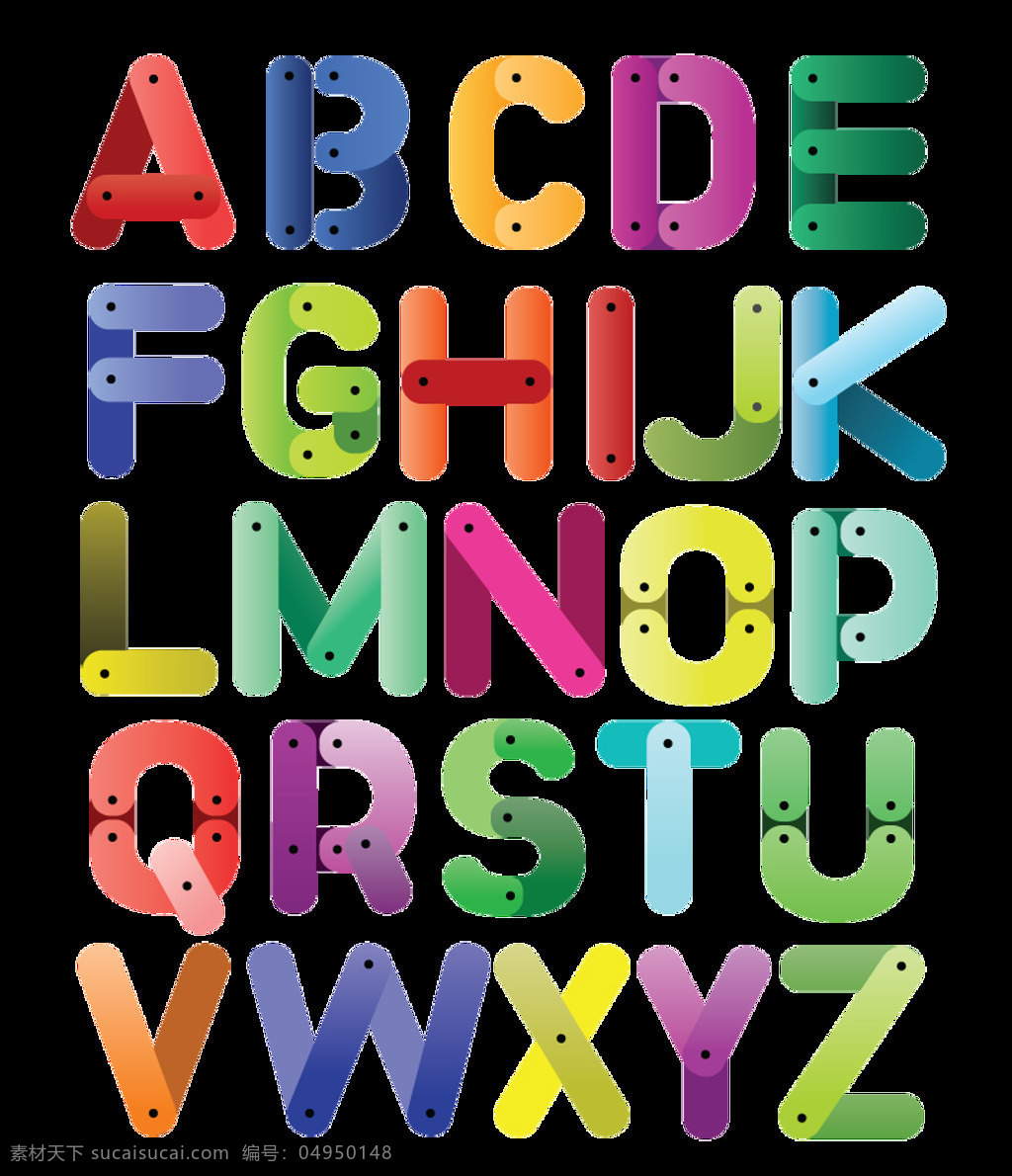 彩色 卡通 艺术 字母 26个字母 彩色艺术字母 字母艺术 字母元素 艺术字母 字母图案 彩色字母 卡通字母