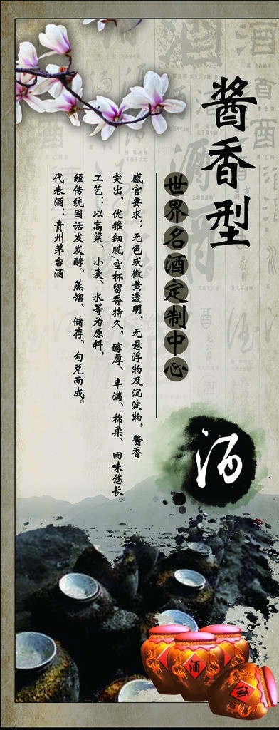 酱香型酒文化 酒香型 酱香型 中国风 酒文化 白酒 展板模板 广告设计模板 源文件